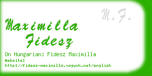maximilla fidesz business card